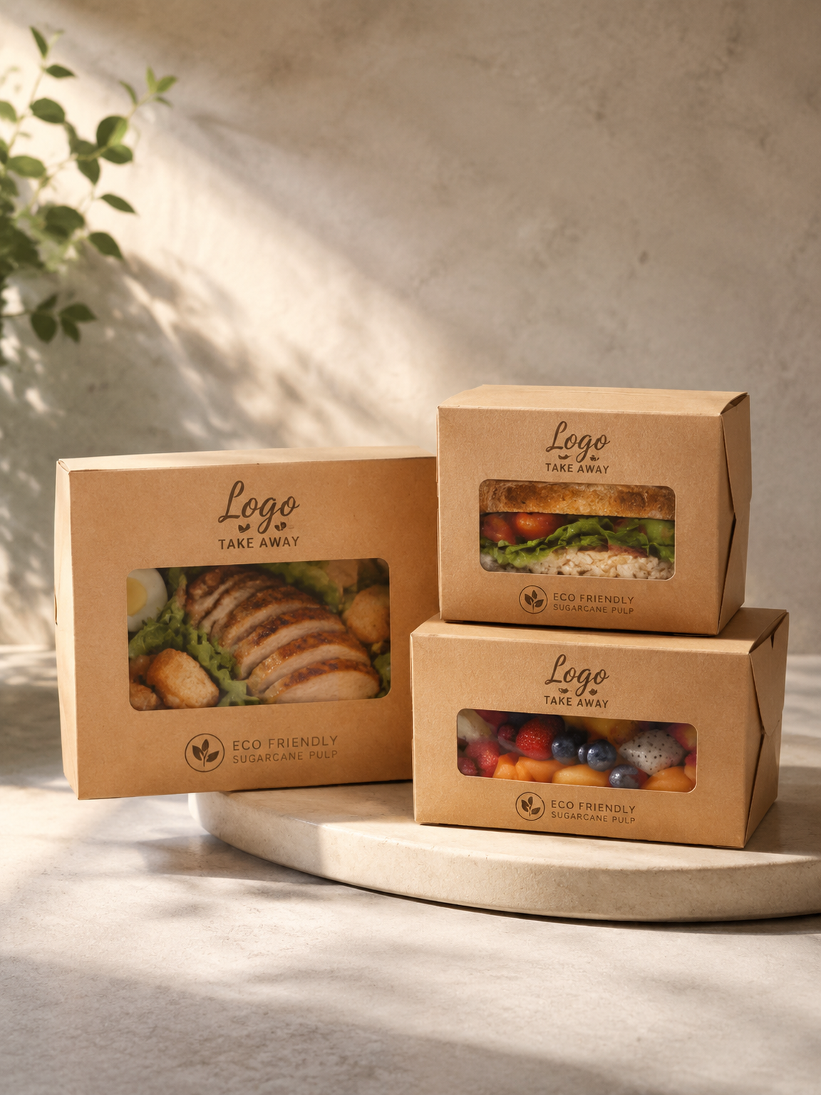 FDA-compliant food packaging cartons and bags for shelf and ship