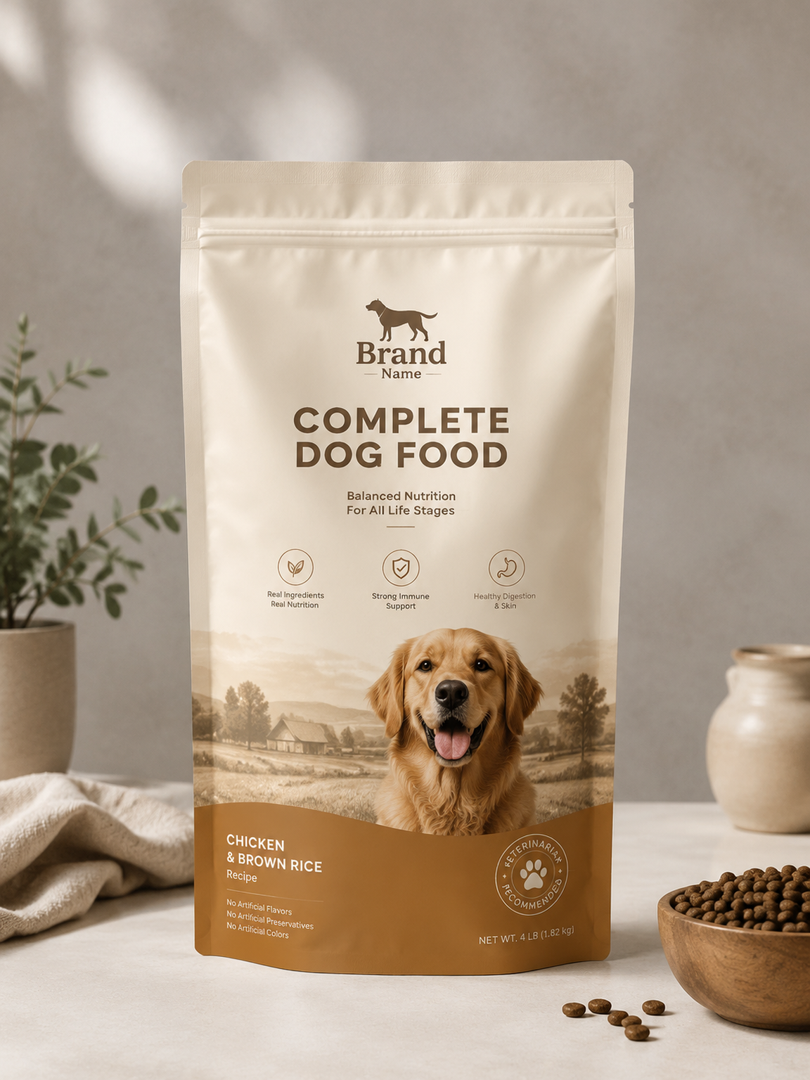 Custom flat handle paper bags for food, takeaway, and retail