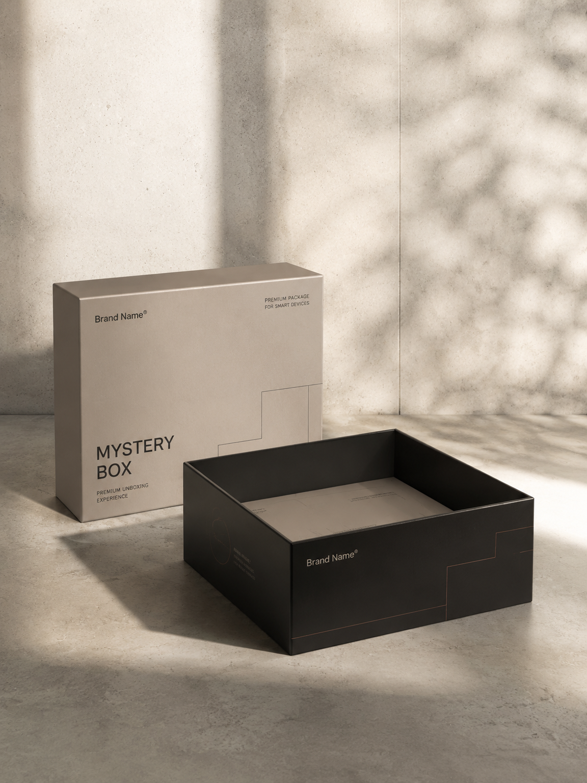 Custom Setup Boxes — interior view and craftsmanship details